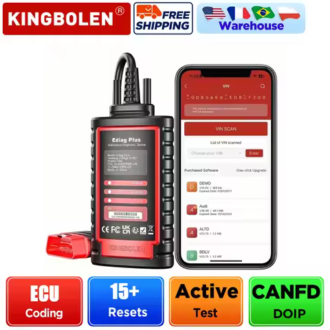 KINGBOLEN Ediag Plus THINKDIAG 2 CAN FD Protocol ALL System Full Software 15 Reset Service ECU Codin