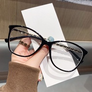 Black Frame Face without Makeup Gadget Glasses Female with Myopic Glasses Option Astigmatism Degree 