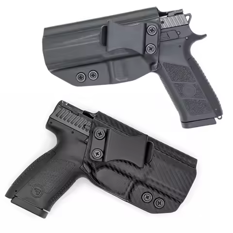 Carbon fiber Kydex IWB Holster For CZ P07 P09 P10 C F SC sub compact Full Size Mag Carrier holders c