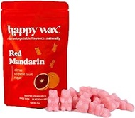Happy Wax Red Mandarin Soy Wax Melts - Mandarin Scented Wax Melts Infused with Essential Oils - Cute Bear Shapes Perfect for Melting in Your Wax Warmer. (Large Half Pounder Pouch)