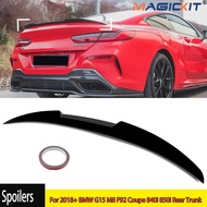 For 2018+ BMW G15 M8 F92 Coupe 840i 850i Rear Trunk Spoiler M4 Style Gloss Blackauto parts Car decor