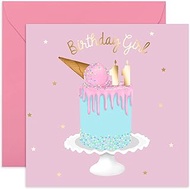 Central 23 - Cute Birthday Card for Girls - 'Birthday Girl' - 11th Birthday - Sweet Birthday Card fo