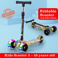 Scooter For Kids LED Light up Wider Wheel Foldable Scooter Skuter Budak