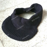 topi golf tennis wanita preloved hitam wool