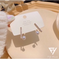 Earrings with bright stones and pearls F.Y HOUSE_P0ZN0U1F