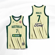 Custom Name-australia Basketball Fiba Wc 2023 Mills Giddey Green Ingles Thybulle Light Full Sublimat