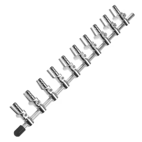 Aquarium Air Splitter: Metal Control Valve For Fish Tank Airline Flow Regulator Manifold Distributor