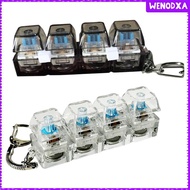 [Wenodxa] Mini Keyboard Keychain, Finger Clicker Toy, Keyboard Cube to Pass The Time, Multifunctiona