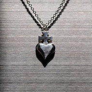 耶穌聖心【項鍊、925銀、十字架、愛心、領洗、祝福、天主教】