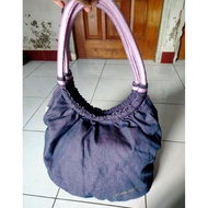 UNGU Naraya bag Women's bag Material soft jeans denim Purple pink tote bag Shoulder bag