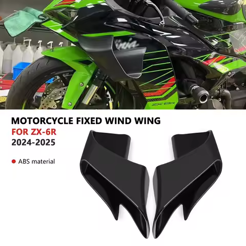 For ZX 6R ZX636 2024 2025 Side Fairing Side Spoiler ZX6R ZX 636 Motorcycle Spoiler Side Wing Aerodyn