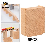 KOZEEY 6Pcs Train Track Risers for Kids for Toy Train Railway Building Accessories