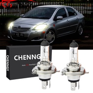 ไฟหน้าแบบฮาโลเจน 3000K ไฟหน้าหลอดไฟ (60/55W) ชุด 2 ชิ้นสำหรับ Toyota Vios 2003-2013 (ไฟหน้า) รับประก