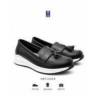Heyjude | Evelyn Black Shoes Wanita | Black Casual Sneakers