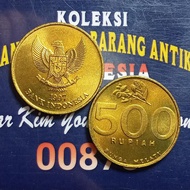 Koleksi Uang Kuno Koin 500 Rupiah Lama Melati Kecil Tahun 1997 Gress Lustre Original Dari Roll