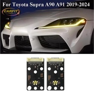 Lemon Yellow Angel Eyes DRL Boards For Toyota GR Supra A90 A91 2019-2024 LED Headlight DRL Modules D