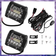 (Y W Z H)LED 4 Inch Pod Light Spot Flood Combo Beam Driving Off Road Lights for Truck Tractor Excava