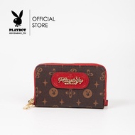 Playboy Glam Women's wallet bag กระเป๋าสตางค์ใบกลางผู้หญิงST-WA242PB104ดีไซน์ซิปรอบสกรีนโลโก้ มี 2 ส