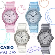 【CASIO 卡西歐】MQ-24S 簡約百搭超輕薄繽紛半透明中性數字腕錶-透明黑