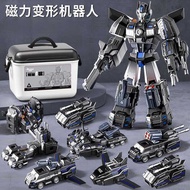 Magnetic Splicing Toy Robot Toy Premium Deformed Alloy Engineering Vehicle 6 Years Old Boy Toy Educa