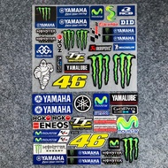 Mon Ster Energy Bộ Nhãn Dán Phản Quang Yamaha Miếng Dán Sửa Đổi Mũ Bảo Hiểm Xe Máy Xe Đạp Xe Máy Cho