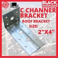 BLACK HARDWARE Mild Steel Besi Roof roofing Corner Joint Zink Atap Besi Bumbung Rumah L C Truss Chan