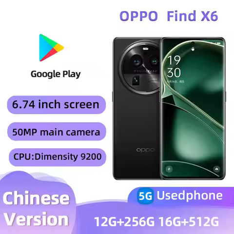 Oppo Find X6 5G Mobile Phone Android 6.74inches ROM 256GB 50.0MP Camera 80W Charge 4800mAh used phon