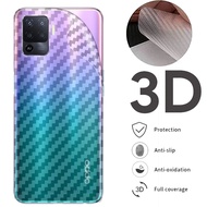 【1/3/5 Piece】 Carbon Fiber Sticker Back Film For OPPO A78 A77 A77s A17 A17K A57 A96 A31 A74 5G A12 A76 A94 A92 A52 A53 A16 A15 A15s A9 A5 2020 A5s A3s Pro 4G 5G 2023 2022