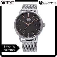 Orient Classic ORRA-AC0E05N Dark Grey Dial Mineral Glass Mesh Stainless Steel Bracelet Automatic Men