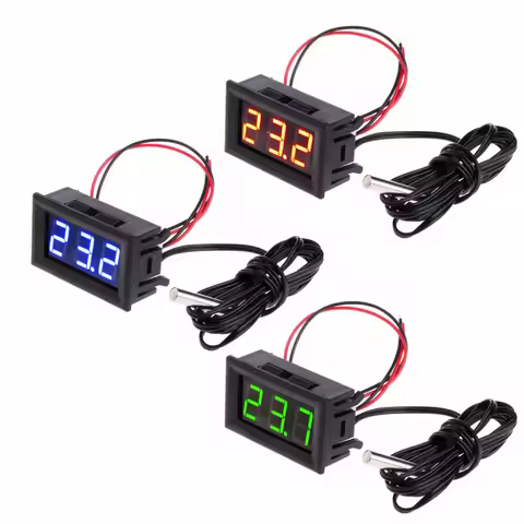 5V 12V 0.56" LED Digital Thermometer Car Indoor Outdoor Incubator Acquarium Temperature Sensor Meter