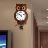 Caravel New Chinese Style Wooden Clock Cuckoo Quartz Clock Animal Cartoon Wall Clock Living Room Wall Watch Clock Children's Clock