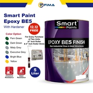 SMART Paint Epoxy BE5 (With Hardener) 5L Floor Paint Cat Lantai Epoxy