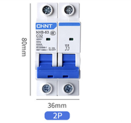 CHINT เบรกเกอร์ AC NXB-63 เซอร์กิตเบรกเกอร์ Circuit Breaker เบรกเกอร์ ลูกย่อย เบรกเกอร์ตัดไฟ แบบเกาะ
