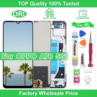 LCD With Frame for OPPO A58 A77 A78 4G / A78 5G LCD Display Touch Screen Digitizer Assembly Replacem