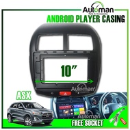 Casing Android Mitsubishi ASX Dashboard Audio Android Player Radio FM Casing Frame Free Socket