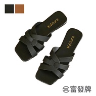Fufa Shoes [Fufa Brand] Arc Cross Flat Slippers Brand Sandals Women's Outing Sli