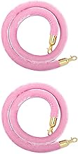 Pink Red VIP Stanchions Ropes, 2 Pieces Velvet Crowd Control Barrier Ropes for Home Party/Restaurants, Mall Counter Partition Cord (Color : Pink, Size : 1m/3.2ft)