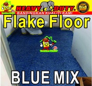 BLUE MIX ( full set 1L PRIMER , 1KG FLAKES , 1L CLEAR , free tools ) epoxy toilet paint resin floor coating HH