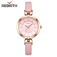 REBIRTH Jam Tangan Wanita Original Asli Anti Air Kulit Tali Busana Kasual Jam Tangan Cewek Aesthetic