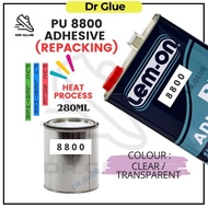 Lem-On PU 8800 (280ml) Primer PVC 511 / PU 555 (250ml) Gum Kasut Jernih for PU, PVC Leather and PU, 