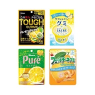 Taste Comparison Set  Lemon Gummy Assortment, Tough Gummy, Sacre Lemon Gummy, Pure Gummy, Fettuccine