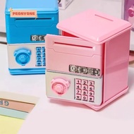 PEONYTWO Children's Piggy Bank, ATM Password Cash Saving Money Box,  Mini Child Gift Financial Savin