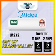 [Out of Klang Valley] Midea Inverter Aircond R32 Xtreme Series [1.0HP - 3.0HP] - MSXS-CRDN8/MSEPB/MS