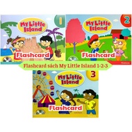 Bộ thẻ học flashcard giáo trình tiếng anh My Little Island 123 ép plastic size A5