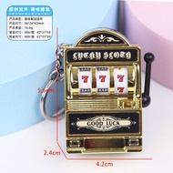 Creative Mini Fruit Slot Machine Casino Lucky Charm Jackpot Keychains Key Chain Pendant Slot Machine