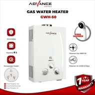ADVANCE Water Heater Gas GWH-50 / GWH-60 / GWH-70  Pemanas Air Instan