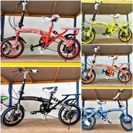 READY STOCK** 16inch Folding Bike with 7 Speed Gear And Disc-Brake Basikal lipat 16inch