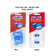 Acu-Life A Dose Daily AM-PM Pill Box (WHITE / BLUE)