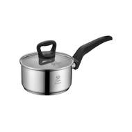 Buffalo牛頭牌PREMIUM COOK I不銹鋼加厚底電木單柄煲連玻璃蓋18cm 2.0L 34718PN