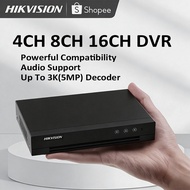 Hikvision DVR 4CH 8CH 16CH 2MP/5MP/3K H.265+ Face & Motion Detect Audio via coaxial cable